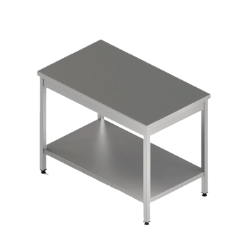 Table centrale inox 304l avec etagere basse